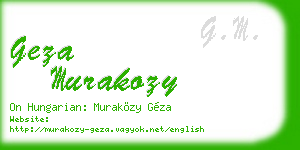 geza murakozy business card