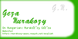 geza murakozy business card